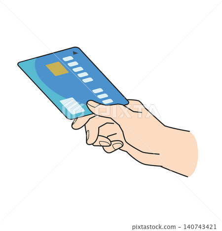 Right hand inserting the card Right hand inserting the card 140743421