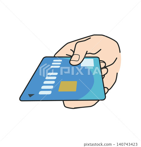 Right hand inserting the card Right hand inserting the card 140743423