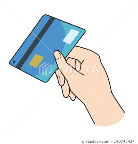 Right hand holding the card Right hand holding the card 140743424