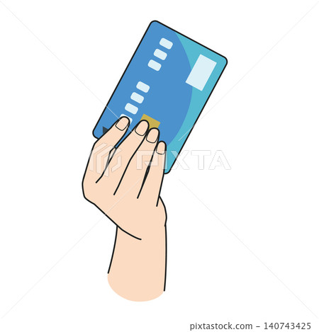 Right hand holding the card Right hand holding the card 140743425
