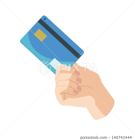 Right hand holding the card Right hand holding the card 140743444