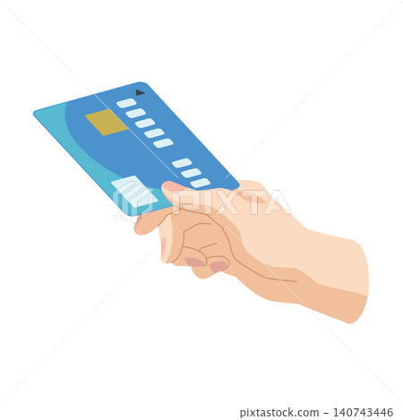 Right hand holding the card Right hand holding the card 140743446