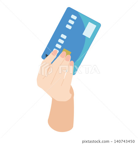 Right hand holding the card Right hand holding the card 140743450