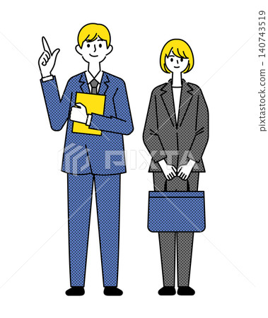 身著西裝的資深職場人士，無論男女，都為正在求職的學生加油鼓勁。 140743519
