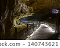 Winding stone path in the famous huge Yellow Dragon Cave in the mountains near Zhangjiajie, China 140743621