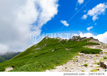 Central Alps, Senjojiki Cirque, Ridge of Mt. Hoken Central Alps, Senjojiki Cirque, Ridge of Mt. Hoken 140743674