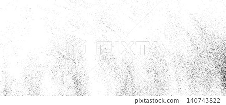 Distress weathered texture background. Fading dotted worn surface wallpaper. Aged small dust particles and speckles backdrop. Old grunge grain sand overlay. Vector vanishing gritty dots effect bg 140743822