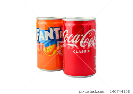 Tbilisi, Georgia, May 28, 2026: Cola and Fanta. Concept of refreshment, PNG 140744108