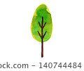 Tree, watercolor illustration, green 140744484