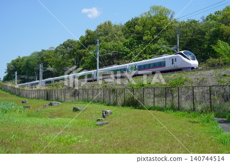 Early summer greenery and railway scenery Early summer greenery and railway scenery 140744514