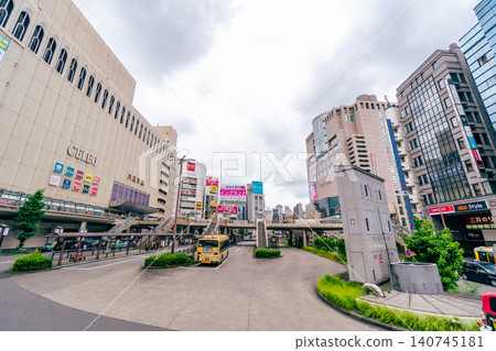 Tokyo, Hachioji Station North Exit, view of the station building Tokyo, Hachioji Station North Exit, view of the station building 140745181