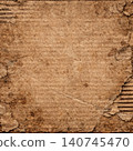 Realistic torn cardboard paper texture background. Grunge old paper surface texture 140745470
