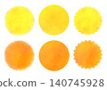 Watercolor-style sun circle set (circular material set for summer and autumn) 140745928