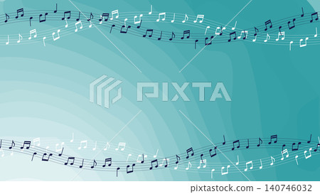 Gradient background frame illustration featuring intersecting musical staves and notes Gradient background frame illustration featuring intersecting musical staves and notes 140746032