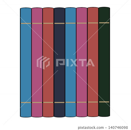 Colorful paperback-style spine cover set Colorful paperback-style spine cover set 140746098