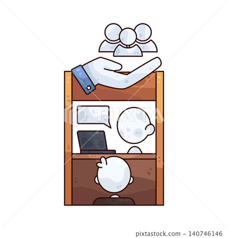 Illustration of Service Center Illustration of Service Center 140746146