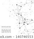 Abstract geometric background with connecting points and lines. White digital background. Network concept 140746553