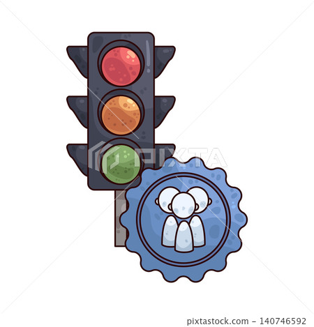 Illustration of Traffic Control Illustration of Traffic Control 140746592