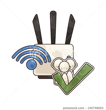 Illustration of Public WiFi Illustration of Public WiFi 140746603