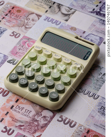 Czech paper money, koruna or crown, in various denominations for financial exchange. Czech koruna Czech paper money, koruna or crown, in various denominations for financial exchange. Czech koruna 140746767