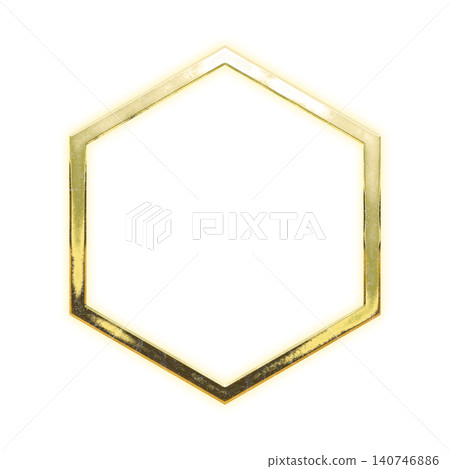 Golden hexagonal lines, alpha channel 140746886