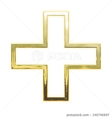 Golden cross lines, alpha channel 140746897