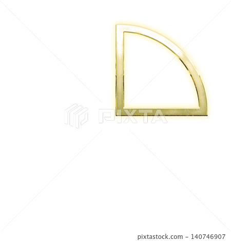 The quarter line of the golden circle, alpha channel The quarter line of the golden circle, alpha channel 140746907