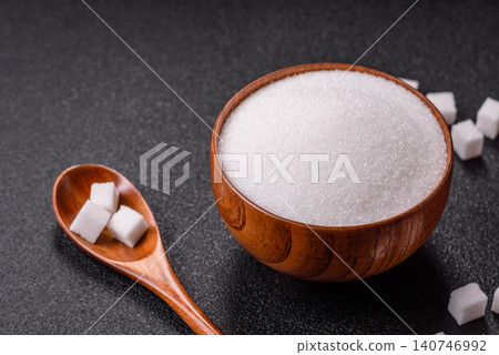 Sweet white sugar as a source of glucose. White sugar Sweet white sugar as a source of glucose. White sugar 140746992