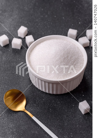 Sweet white sugar as a source of glucose. White sugar Sweet white sugar as a source of glucose. White sugar 140747026