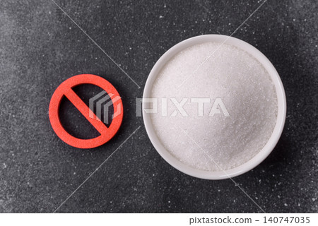 The sugar ban sign as a concept to stop the problem of diabetes and obesity. The sugar ban sign The sugar ban sign as a concept to stop the problem of diabetes and obesity. The sugar ban sign 140747035