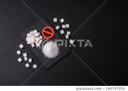 The sugar ban sign as a concept to stop the problem of diabetes and obesity. The sugar ban sign The sugar ban sign as a concept to stop the problem of diabetes and obesity. The sugar ban sign 140747050