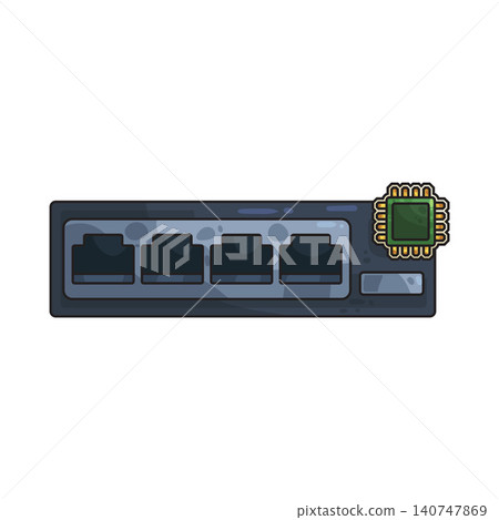 Illustration of Network Hub Illustration of Network Hub 140747869
