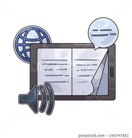 Illustration of Audio Book Illustration of Audio Book 140747881