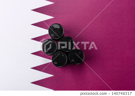 Metal barrels containing oil, gas, or chemicals, with a prohibition sign. Oil barrels Metal barrels containing oil, gas, or chemicals, with a prohibition sign. Oil barrels 140748317