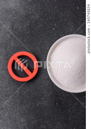 The sugar ban sign as a concept to stop the problem of diabetes and obesity. The sugar ban sign The sugar ban sign as a concept to stop the problem of diabetes and obesity. The sugar ban sign 140748834