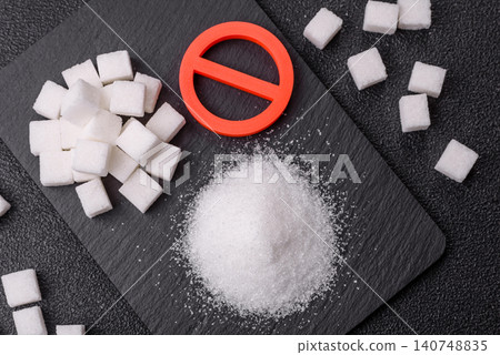 The sugar ban sign as a concept to stop the problem of diabetes and obesity. The sugar ban sign The sugar ban sign as a concept to stop the problem of diabetes and obesity. The sugar ban sign 140748835