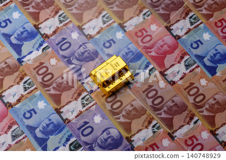 Canadian gold bars or ingots as a tool for balance, financial investment. Canadian gold Canadian gold bars or ingots as a tool for balance, financial investment. Canadian gold 140748929