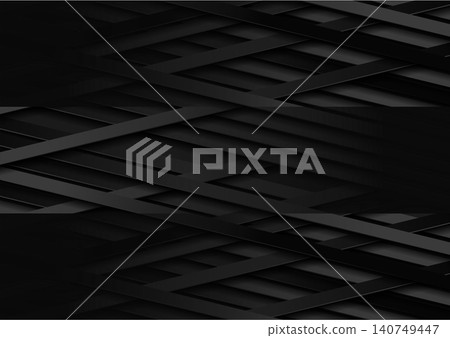 Black geometric stripes abstract layered minimal background Black geometric stripes abstract layered minimal background 140749447