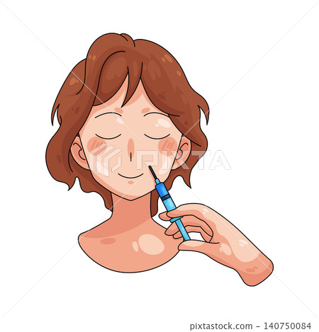 Illustration of face injection Illustration of face injection 140750084