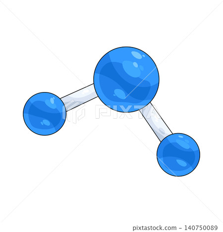 Illustration of water molecule Illustration of water molecule 140750089