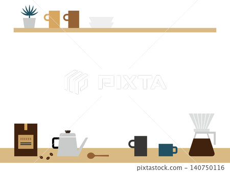 Home Cafe Frame: Scandinavian-style Natural Illustration (Copy Space) Home Cafe Frame: Scandinavian-style Natural Illustration (Copy Space) 140750116