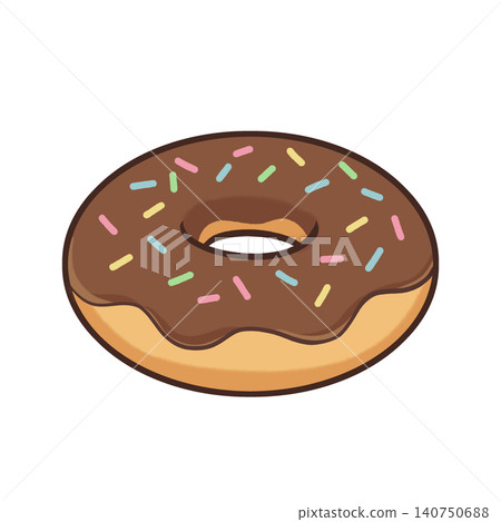 Chocolate donut illustration Chocolate donut illustration 140750688