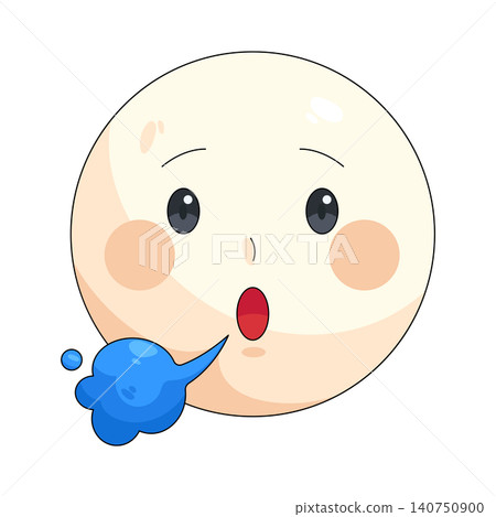 Illustration of exhale 140750900