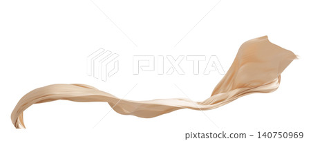Champagne gold sheer pleated fabric flowing in the wind isolated on white background with copy space design element for fashion, cosmetic branding 3D render Champagne gold sheer pleated fabric flowing in the wind isolated on white background with copy space design element for fashion, cosmetic branding 3D render 140750969