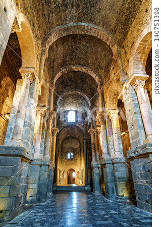 Interior of the antique monastery Sant Pedro de Rodes in Emporda Interior of the antique monastery Sant Pedro de Rodes in Emporda 140751398