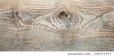 Texture of a weathered wooden plank with prominent knots and a natural grain pattern. Texture of a weathered wooden plank with prominent knots and a natural grain pattern. 140751473