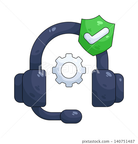 Illustration of Customer service setting 140751487