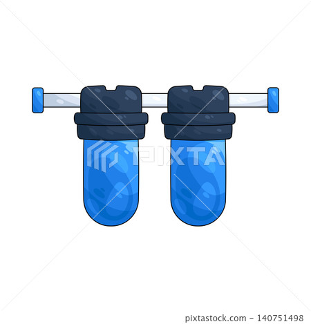 Illustration of water filter system Illustration of water filter system 140751498