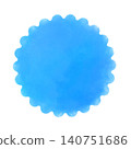 Simple watercolor blue background material, refreshing circular material 140751686