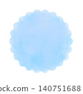 Simple watercolor blue background material, refreshing circular material 140751688